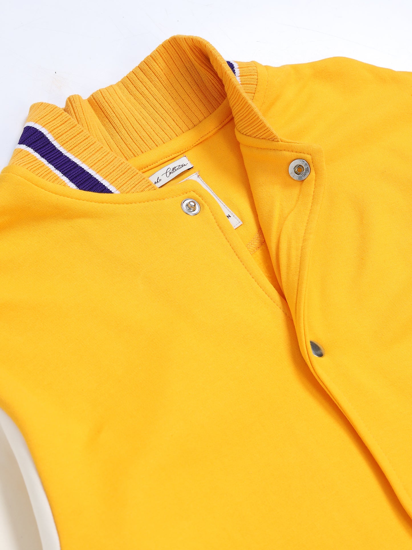 Varsity Jacket - Golden Yellow with Off White