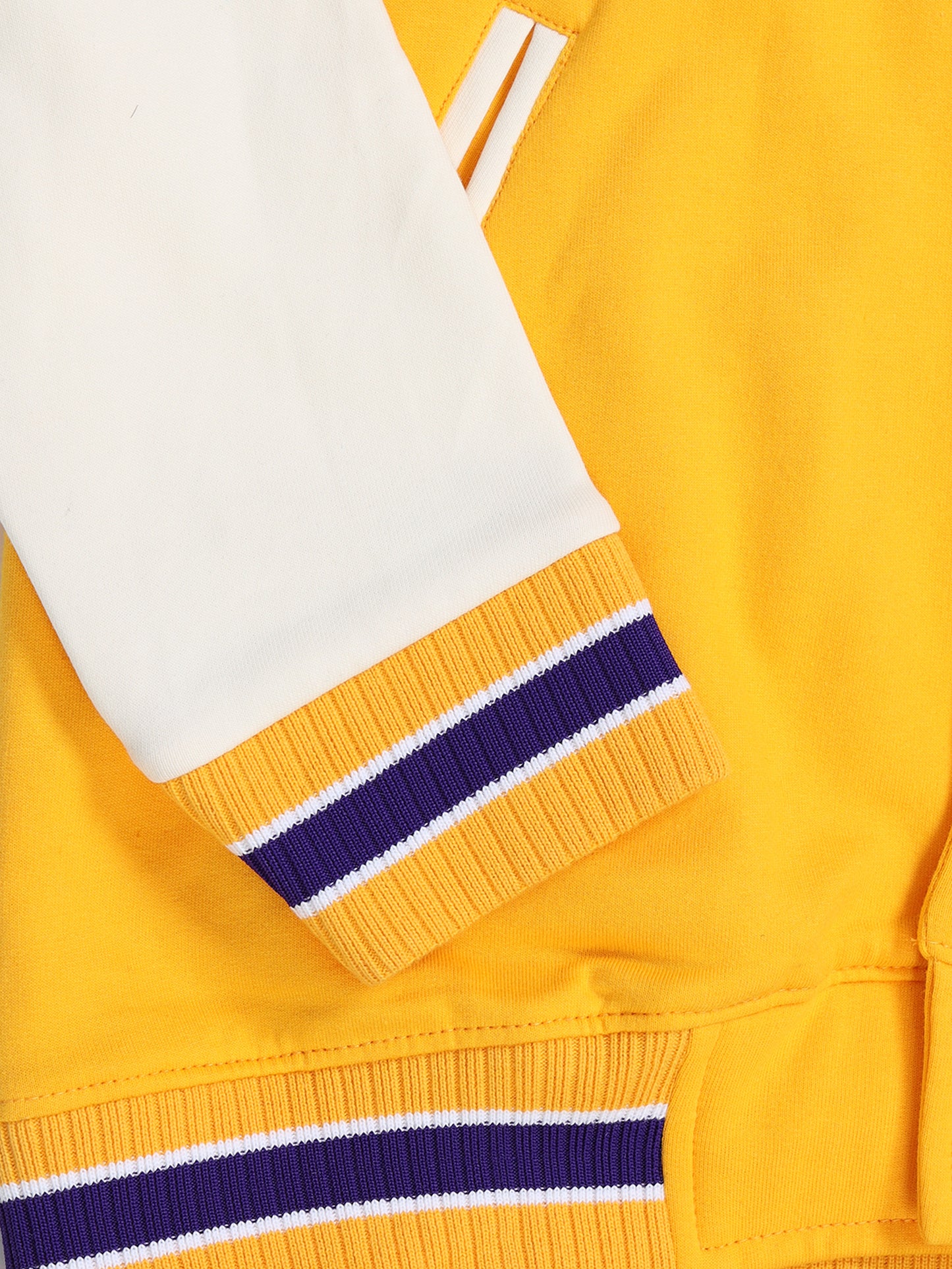 Varsity Jacket - Golden Yellow with Off White