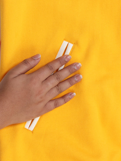 Varsity Jacket - Golden Yellow with Off White