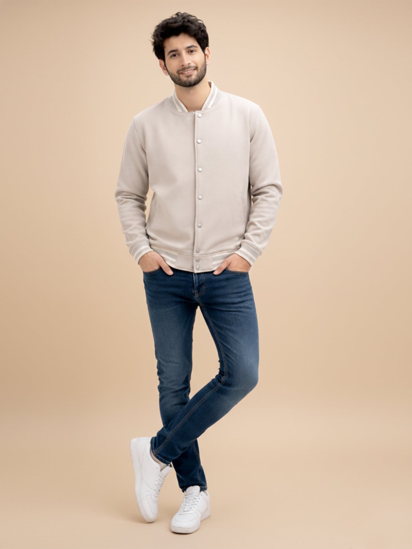 Varsity Jacket - Steel Grey