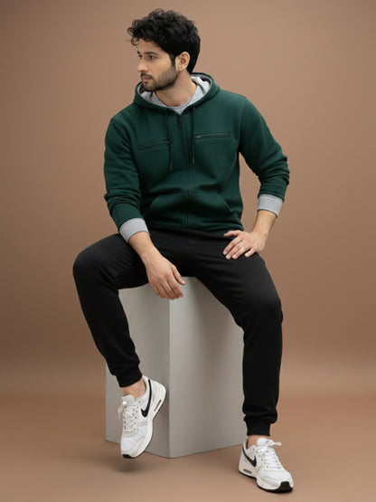 Travel  Explorer Hoodie - Bottle Green