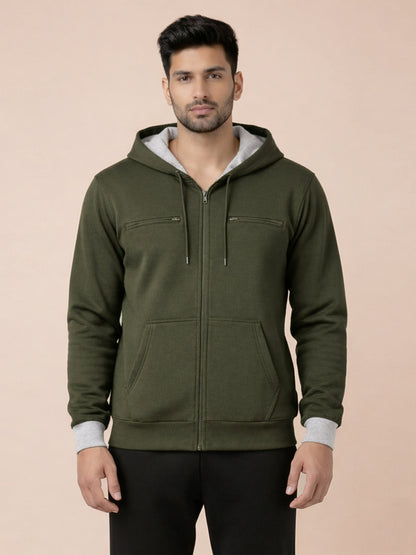 Travel  Explorer Hoodie - Olive Green