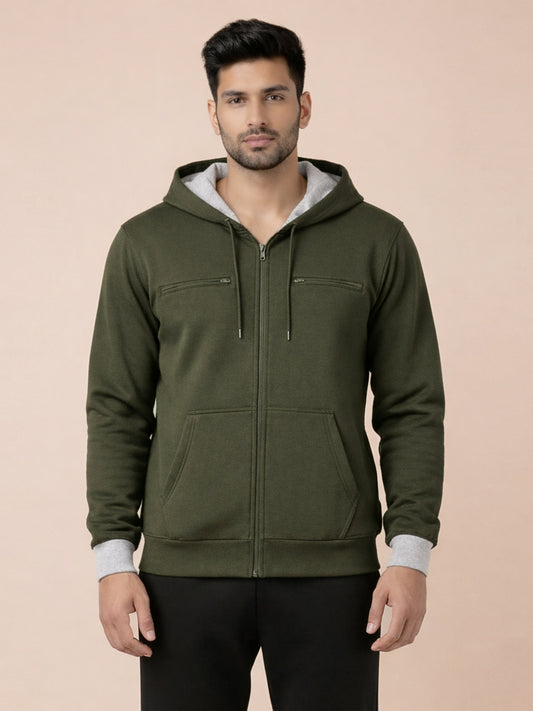 Travel  Explorer Hoodie - Olive Green