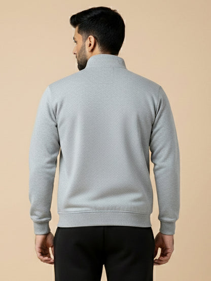 Bomber Jacket - Grey with Blue