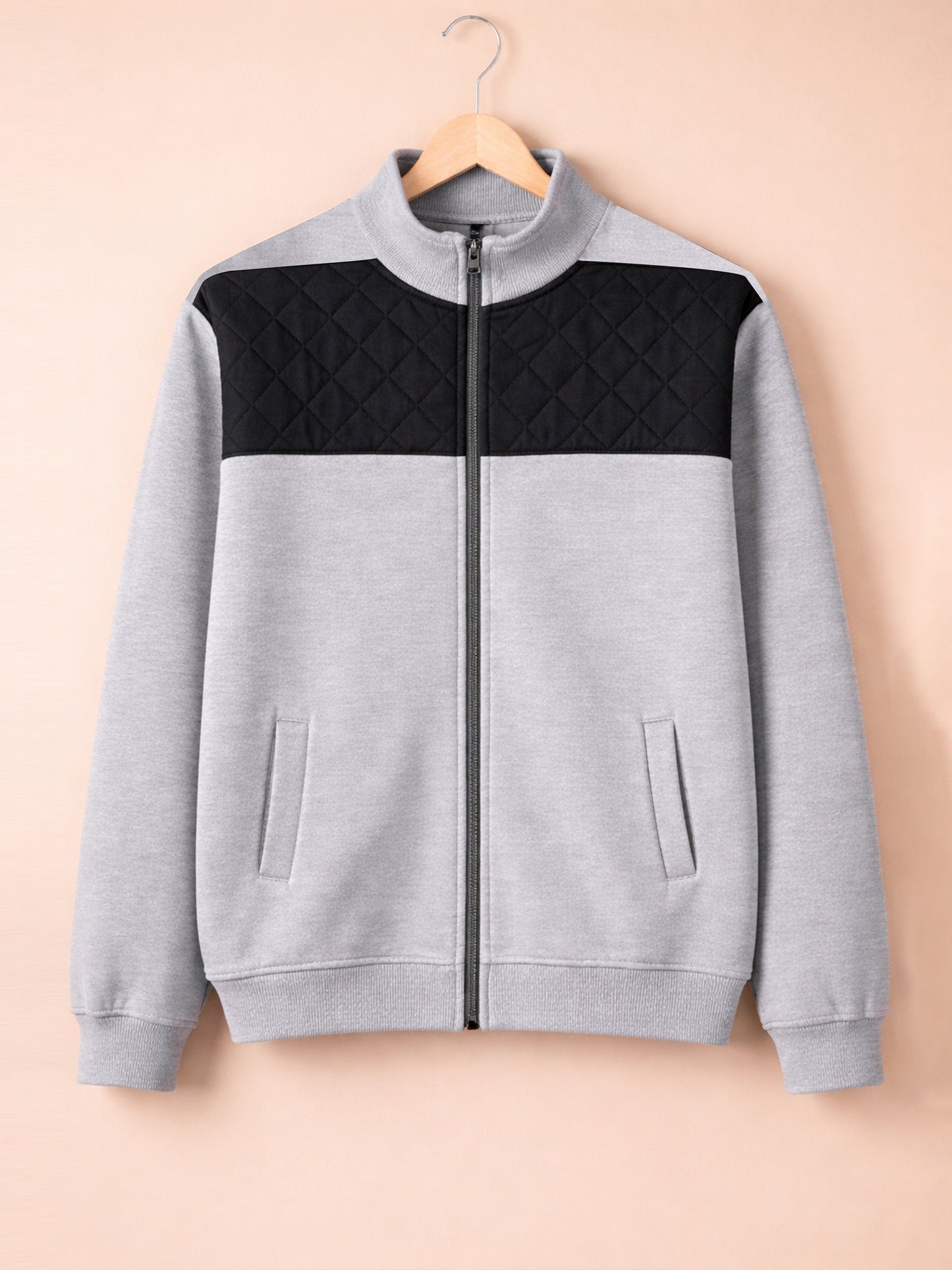 Bomber Jacket - Grey with Black