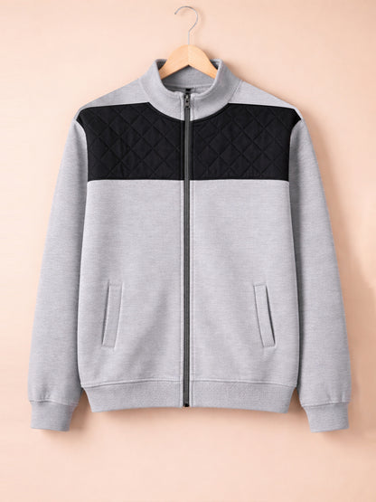 Bomber Jacket - Grey with Black