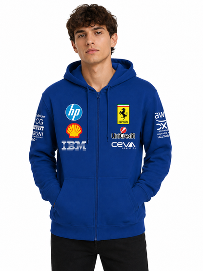 Leclerc Ferrari Hoodie with Zip