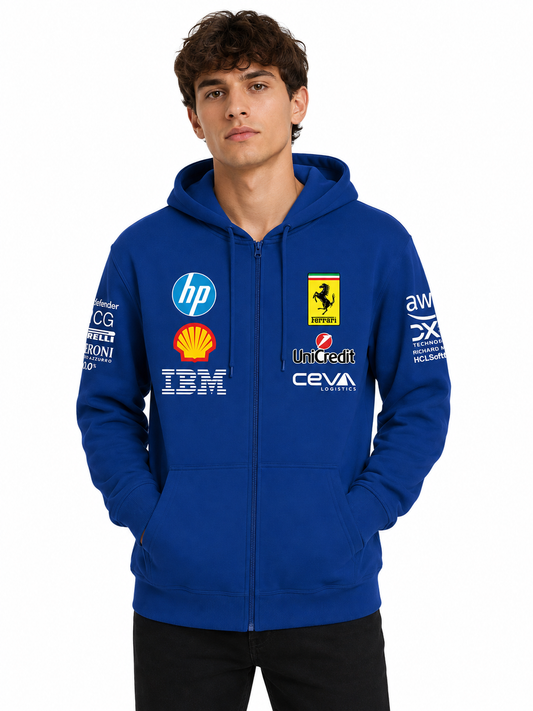 Leclerc Ferrari Hoodie with Zip