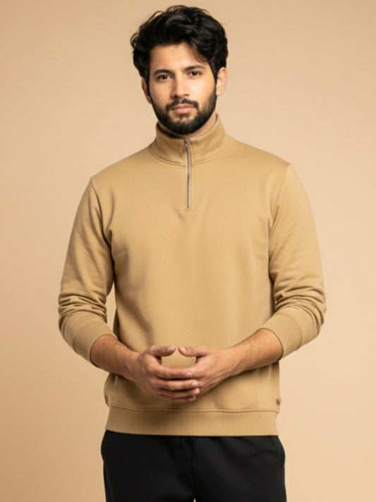 Half Zip Jacket - Beige
