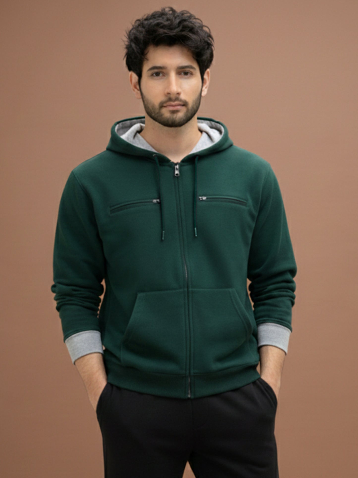 Travel  Explorer Hoodie - Bottle Green