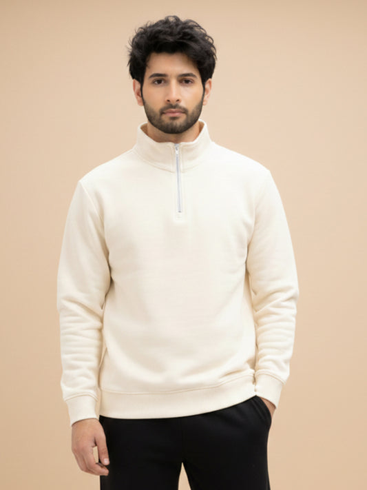 Half Zip Jacket - Off White