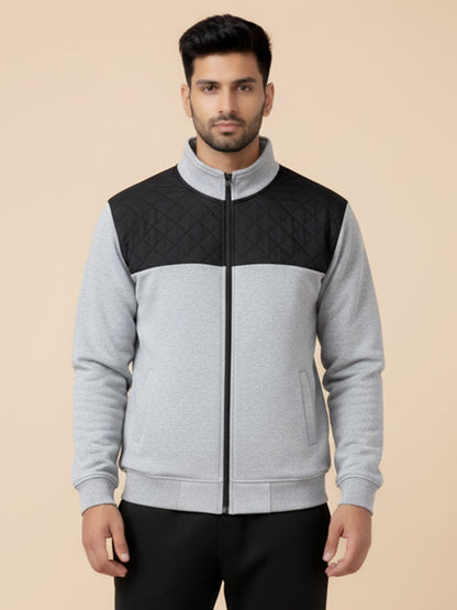 Bomber Jacket - Grey with Black
