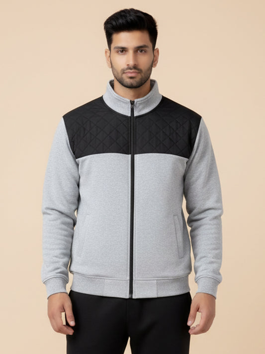 Bomber Jacket - Grey with Black