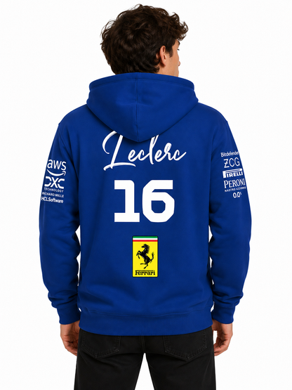 Leclerc Ferrari Hoodie with Zip