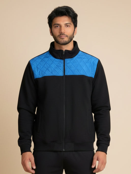 Bomber Jacket - Bold Black with Blue
