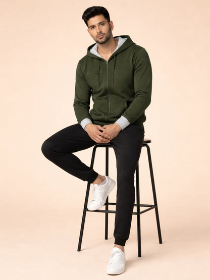 Travel  Explorer Hoodie - Olive Green
