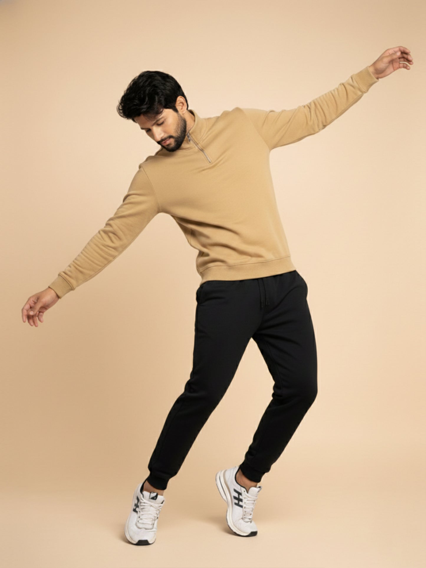 Half Zip Jacket - Beige