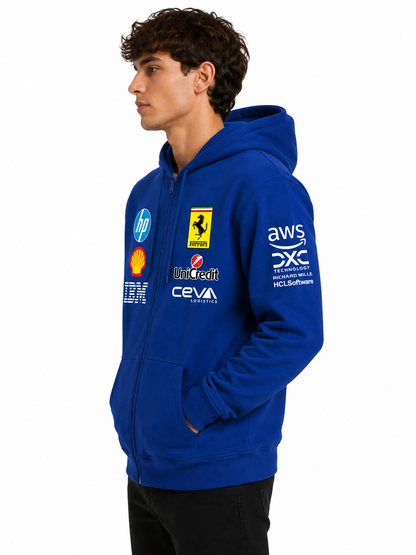 Leclerc Ferrari Hoodie with Zip