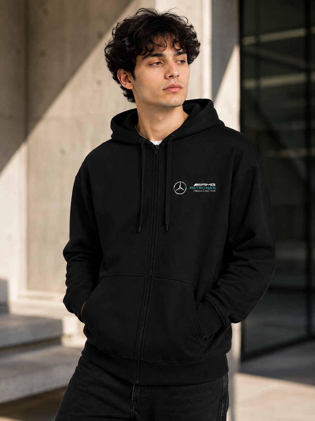 Mercedes Team Inspired Hoodie with Zip
