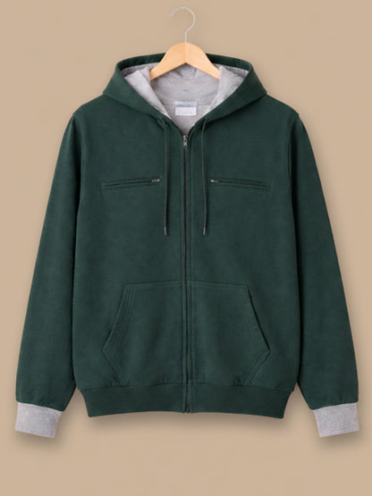 Travel  Explorer Hoodie - Bottle Green