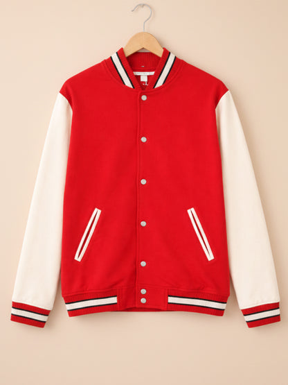 Varsity Jacket - Red with Off White