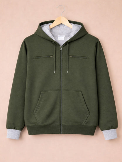 Travel  Explorer Hoodie - Olive Green