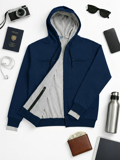 Travel Explorer Hoodie - Petrol Blue