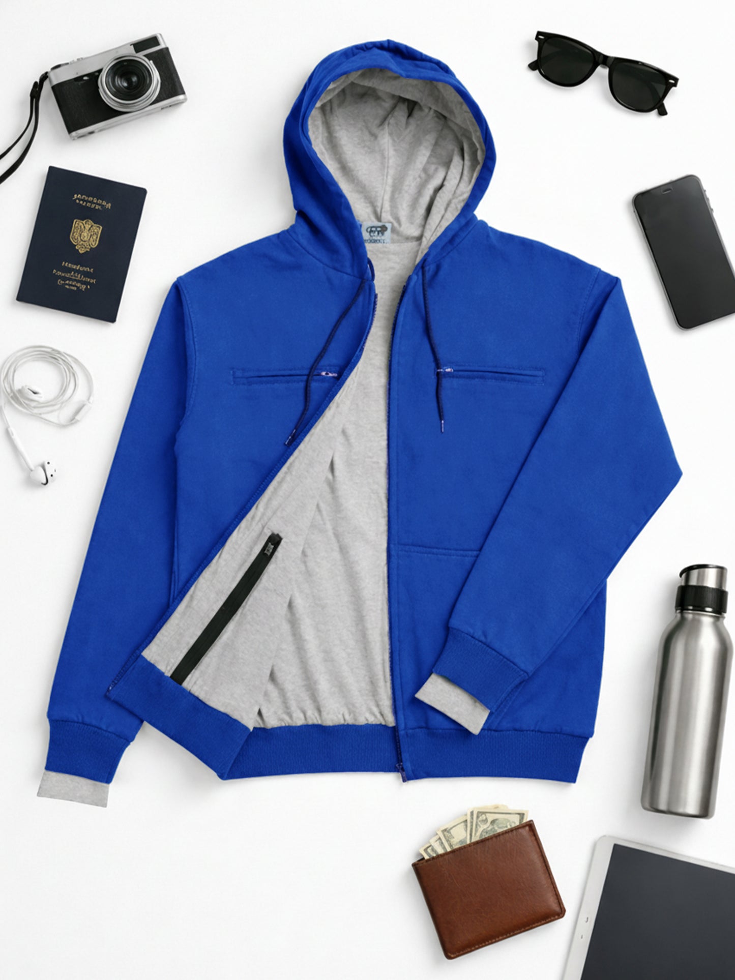 Travel Explorer Hoodie - Royal Blue
