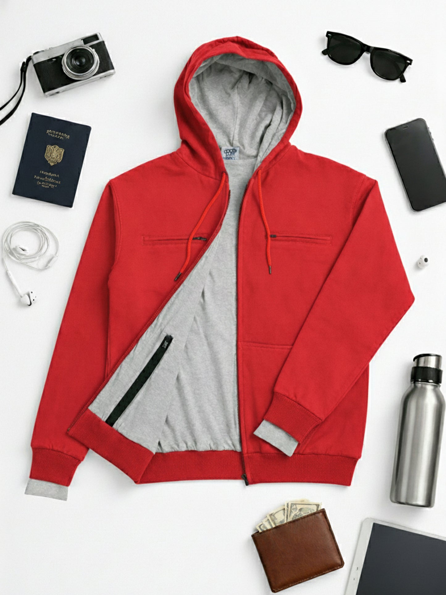 Travel Explorer Hoodie - Red
