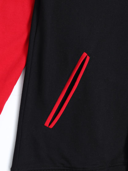 Varsity Jacket - Black with Red