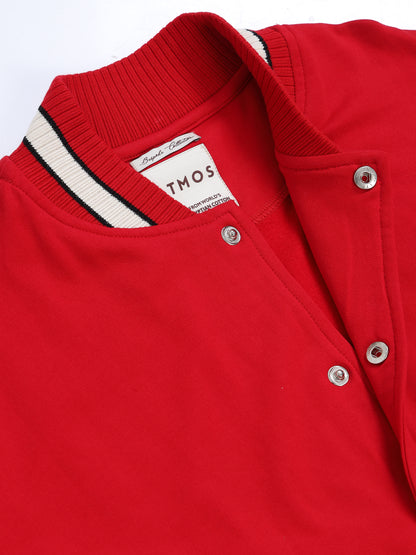 Oversized - Varsity Jacket Red with Off White