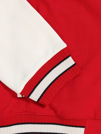 Oversized - Varsity Jacket Red with Off White