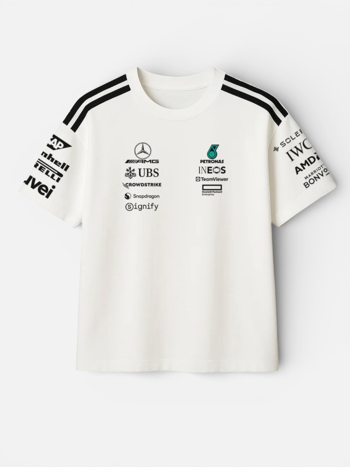 Mercedes AMG Classic White Round Neck Jersey